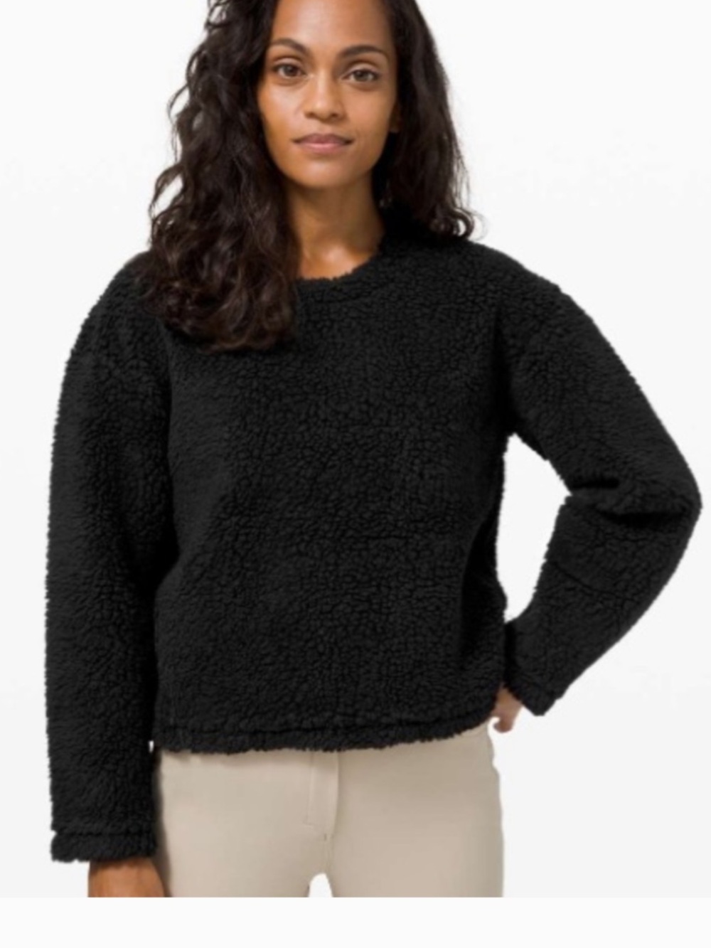 lululemon athletica Black Sherpa Fleece Pullover